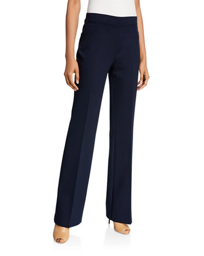 Kobi Halperin Plus Size Meghan Ponte Flare Pants In Navy