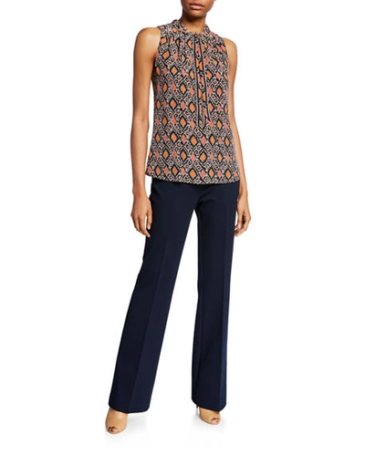 Kobi Halperin Plus Size Meghan Ponte Flare Pants In Navy