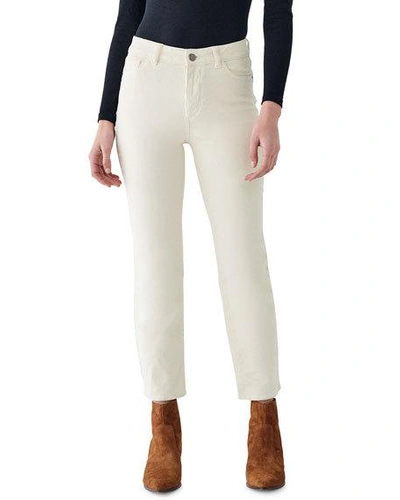 Shop Dl Premium Denim Mara Instasculpt Straight-leg Jeans In Meringue