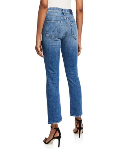 Shop Mother The Dazzler Cropped Straight-leg Jeans In Cowboys Dont Cry