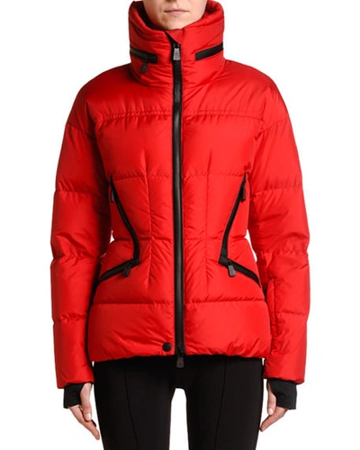 Moncler Womens Red Dixence Hooded Shell-down Jacket S In Black | ModeSens