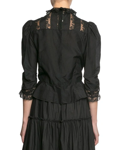 Shop Marc Jacobs The Victorian Blouse In Black