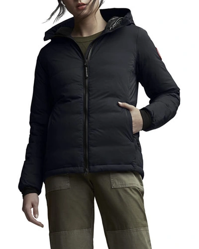 Shop Canada Goose Camp Hoody W/ Matte Finish In Navy