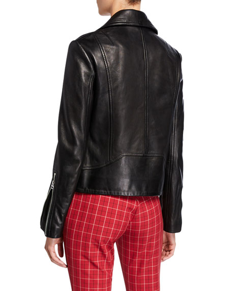 Rag & Bone Mack Lambskin Leather Jacket In Black | ModeSens