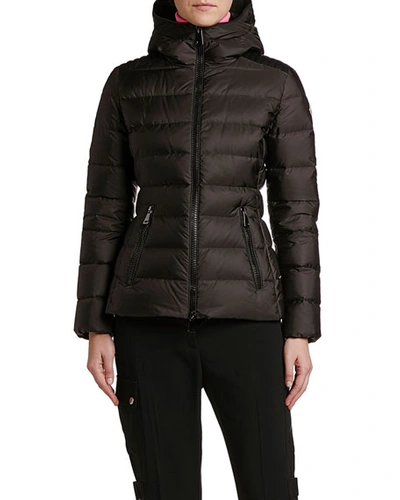 Shop Moncler Tetra Semi-fit Puffer Jacket In Black