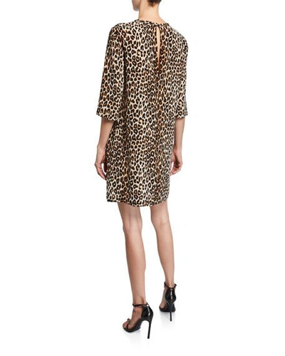 Shop Equipment Aubrey Silk Animal-print Dress In Natural