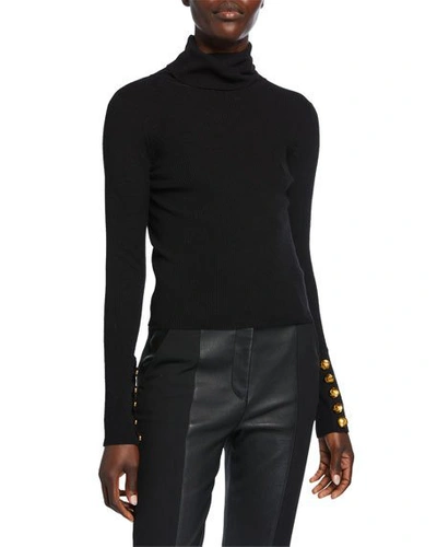 Shop A.l.c Desi Turtleneck Rib Top In Black