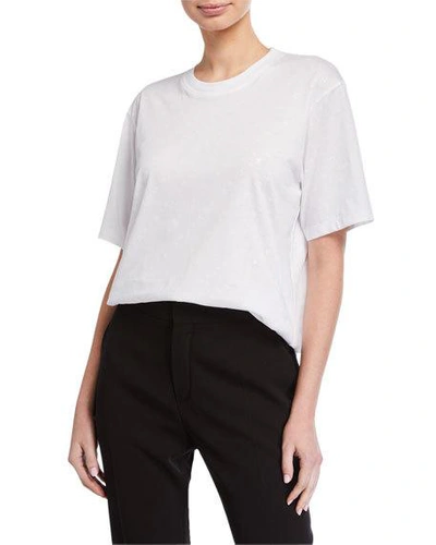 Shop Victoria Victoria Beckham Allover Logo Tee In White