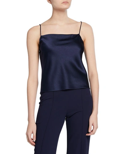 Shop Alice And Olivia Harmon Drapey Slip Tank In Navy