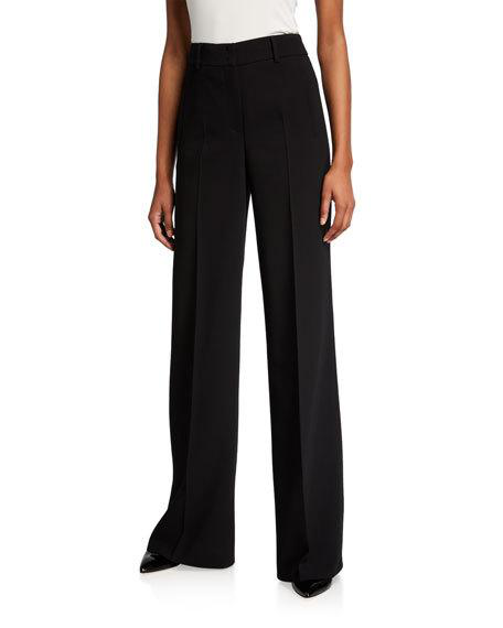 Akris Wide-leg Flore Trousers In Black | ModeSens