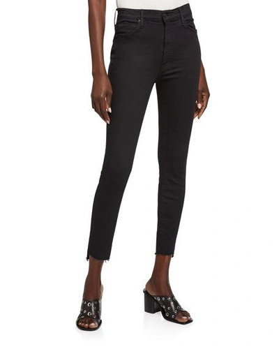 Shop Mother Stunner Zip Ankle Step Fray Skinny Jeans In Not Guilty