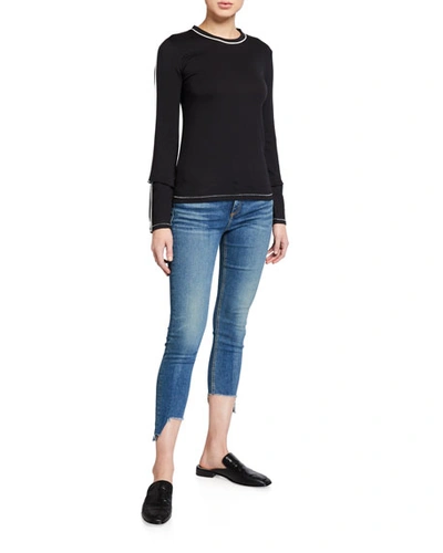 Shop Rag & Bone Cate Mid-rise Skinny Jeans With Step-hem In Hampton