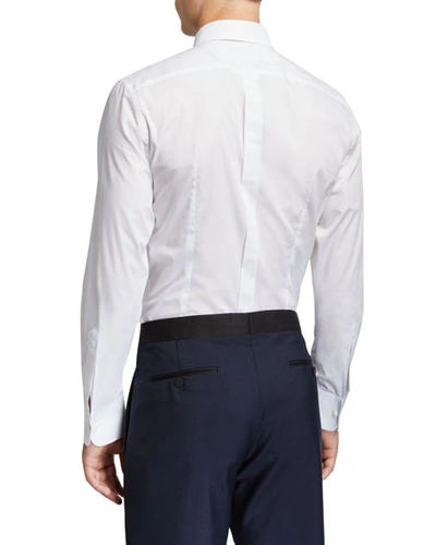 Shop Dolce & Gabbana Men's Formal Bib-front Tuxedo Shirt In White