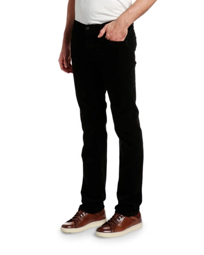 Shop Tom Ford Men's Straight-leg Corduroy Stretch Pants In Black