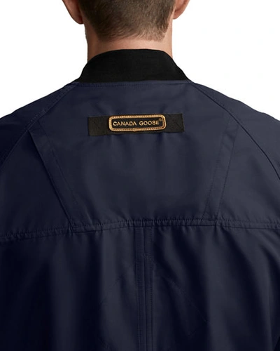 Shop Canada Goose Men's Faber Button-front Bomber Jacket In Navy