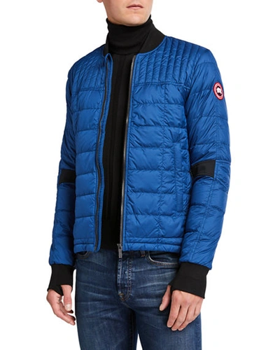 Shop Canada Goose Men's Dunham Quilted Zip-front Jacket In Northern Night