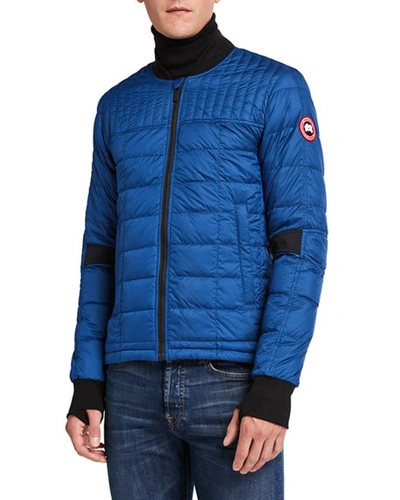 Shop Canada Goose Men's Dunham Quilted Zip-front Jacket In Northern Night