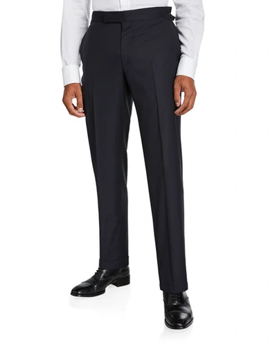 Shop Tom Ford Men's O'connor Master Twill Pants In Blue