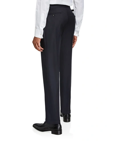 Shop Tom Ford Men's O'connor Master Twill Pants In Blue