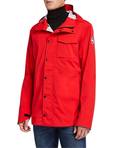 Shop Canada Goose Men's Nanaimo Waterproof Jacket In Red