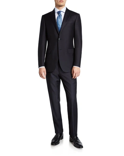 Shop Ermenegildo Zegna Men's Trofeo Milano Two-piece Wool Suit In Navy