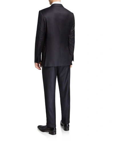 Shop Ermenegildo Zegna Men's Trofeo Milano Two-piece Wool Suit In Navy