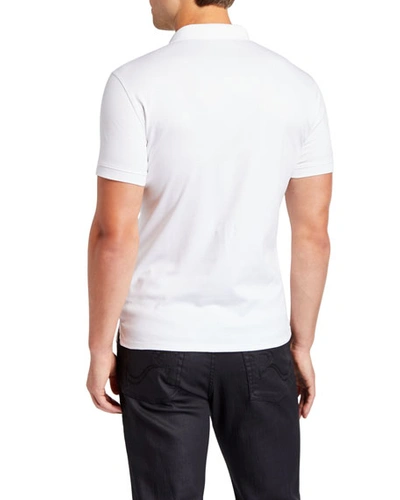 Shop Emporio Armani Men's Basic Cotton Polo Shirt In White