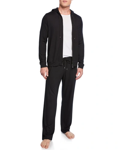 Shop Derek Rose Men's Basel 1 Jersey Lounge Pants In Black