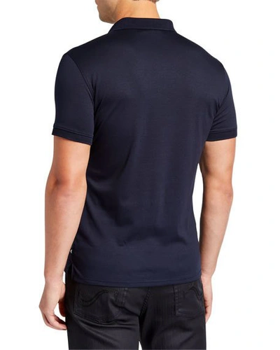 Shop Emporio Armani Men's Basic Cotton Polo Shirt In Navy