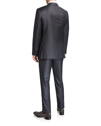 Shop Ermenegildo Zegna Men's Trofeo Milano Two-piece Wool Suit In Charcoal