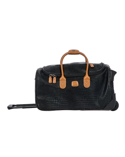 Shop Bric's My Safari 21" Carry-on Rolling Duffle In Black