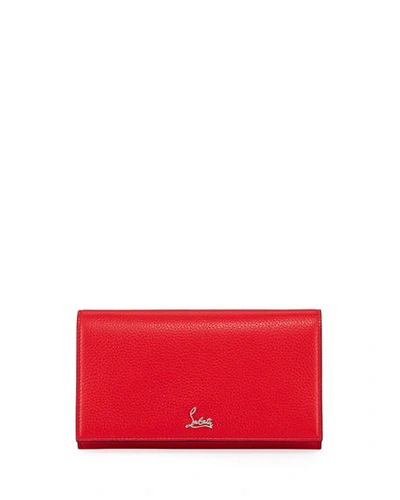 Shop Christian Louboutin Boudoir Xs Leather Belt Bag With Chain Strap In Red/gold