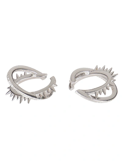 Shop Alan Crocetti Spiked Rings In Argento