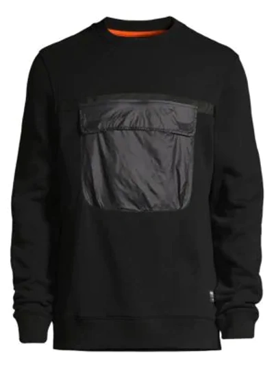 Shop Wesc Miles Utility Crew Sweater In Black