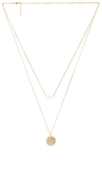 Shop Amber Sceats Hailey Necklace In Metallic Gold.
