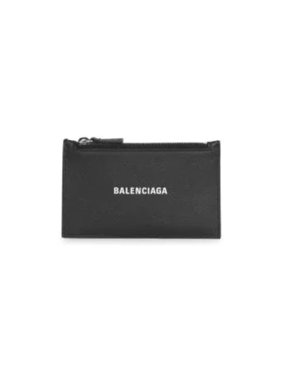 Shop Balenciaga Everyday Leather Card Case In Black
