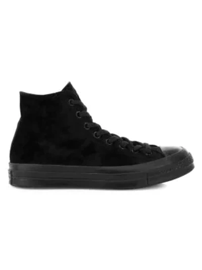Shop Converse Chuck 70 Velvet High Top Sneakers In Black