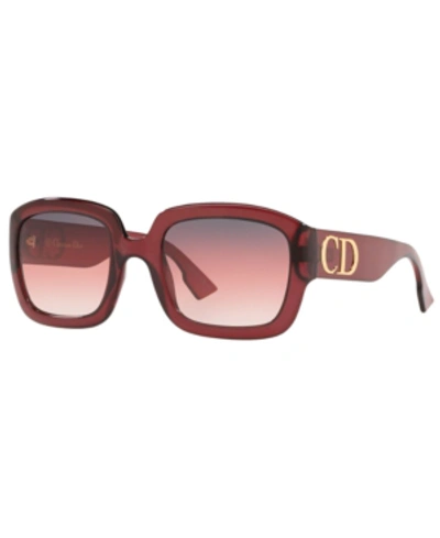 Shop Dior Women's Sunglasses, Cd001084 In Burgundy/various