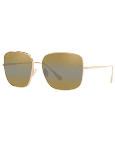 Shop Maui Jim Women's Polarized Sunglasses, Mj000591 In Gold/bronze Polar
