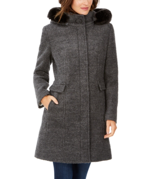 calvin klein fur hood coat
