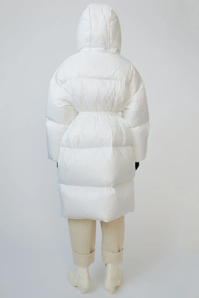 Shop Acne Studios Quilted Down Coat Optic White