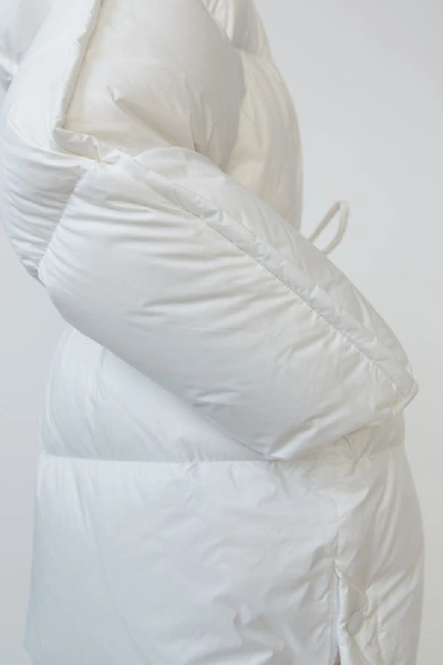 Shop Acne Studios Quilted Down Coat Optic White