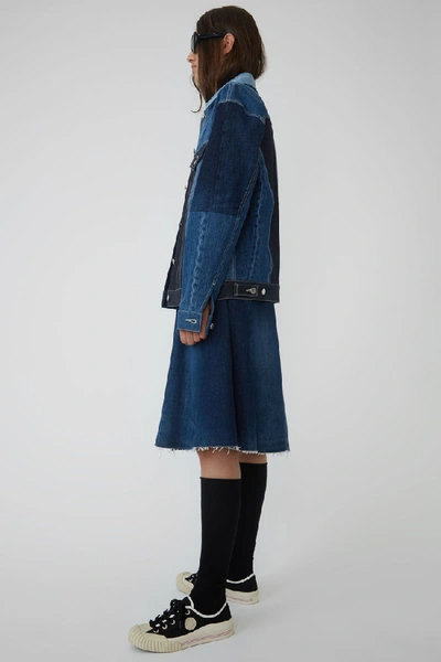 Shop Acne Studios 2000 Recrafted Blue Mix In Recrafted Denim Jacket