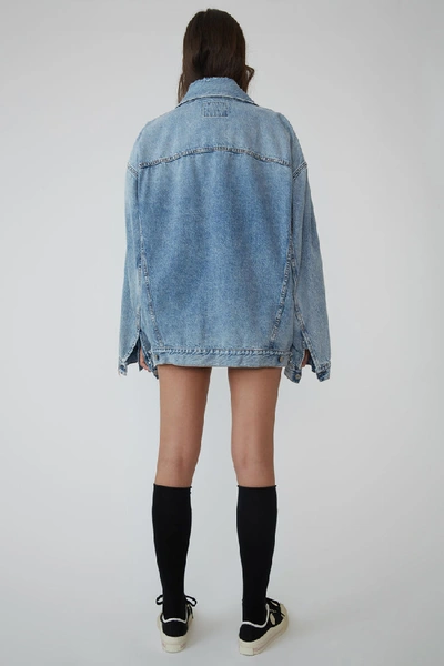 Shop Acne Studios Oversized-fit Denim Jacket Light Blue