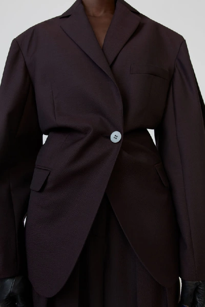 Shop Acne Studios Voluminous Suit Jacket Aubergine Purple
