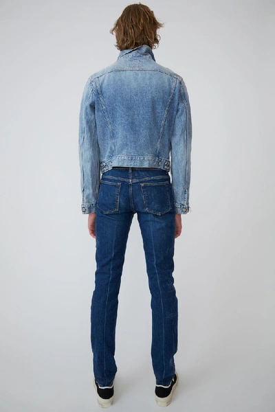 Shop Acne Studios 1998 Light Blue Trash Light Blue In Slim Fit Denim Jacket