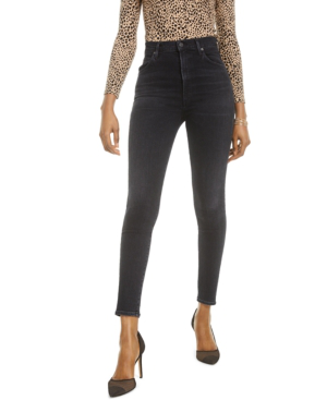 Citizens Of Humanity Black Rocket Crop Mid Rise Skinny Jeans In Thrill Modesens