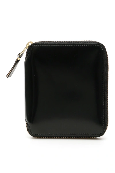 Shop Comme Des Garçons Mirror Inside Unisex Wallet In Gold (black)