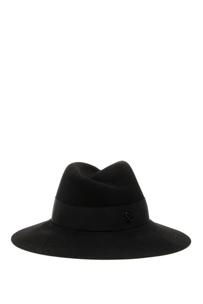 Shop Maison Michel Virginie Hat In Black (black)