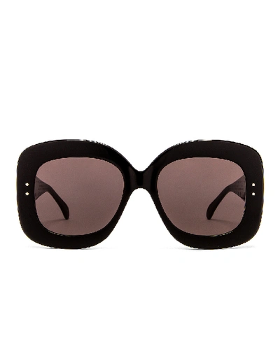 Shop Alaïa Alaãa Acetate Soft Square Sunglasses In Black In Shiny Black